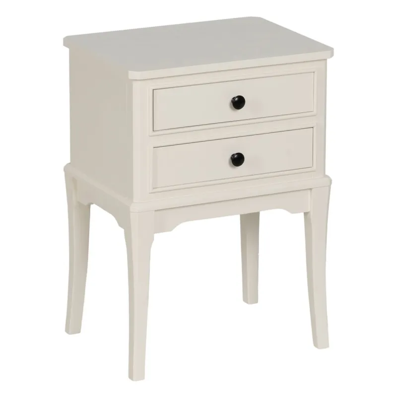 Ночной столик Белый древесина сосны Деревянный MDF 43 X 33 X 60 CM