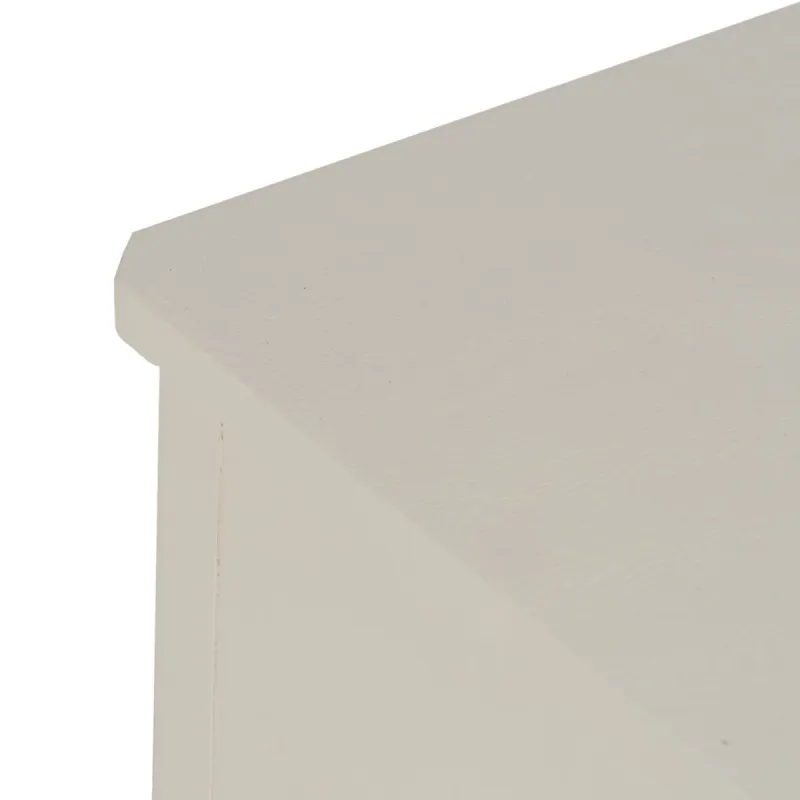Nightstand White Pine MDF Wood 43 X 33 X 60 CM