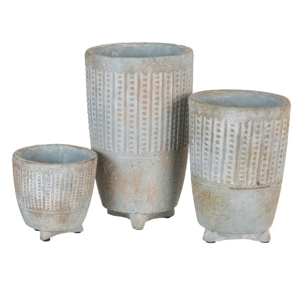 Planter Grey Cement 12,5 X 12,5 X 16 CM