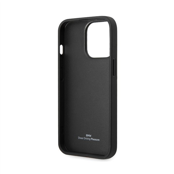 BMW Leather Diamond Pattern - Case for iPhone 14 Pro (Black)