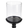 Candleholder Black Wood Crystal 23 x 23 x 58 cm