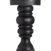 Candleholder Black Wood Crystal 12 x 12 x 55 cm
