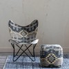 Pouffe Black Taupe 45 x 45 x 45 cm