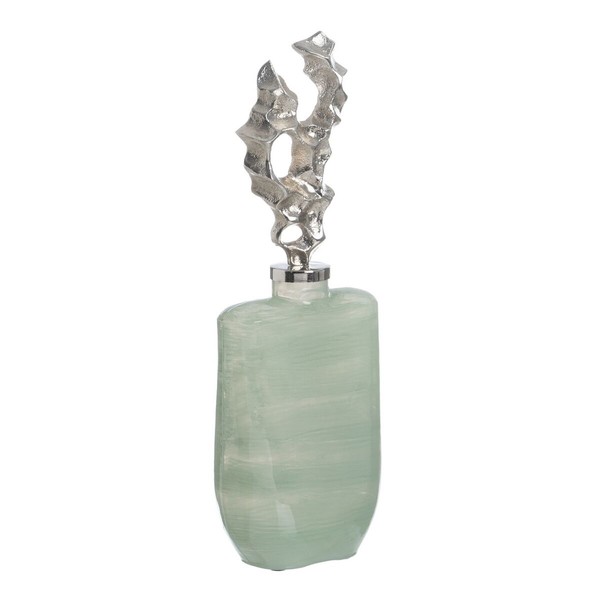 Bottle Green Silver 16 x 10 x 46 cm Decorative