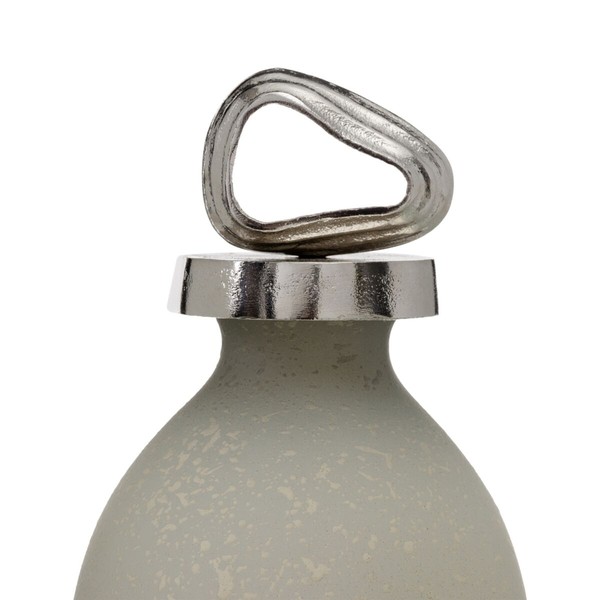 Decorative bottle Grey Silver 12 x 12 x 36 cm Decorative