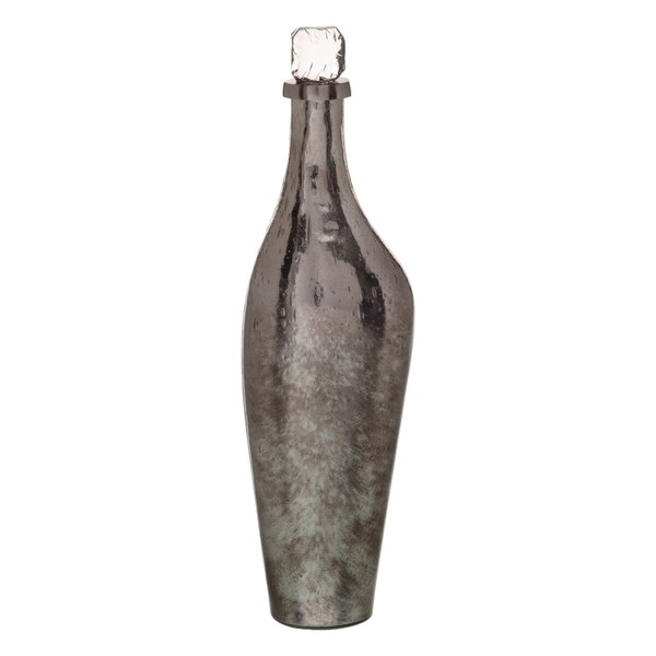 Decorative bottle Silver 15 x 13 x 54 cm Decorative