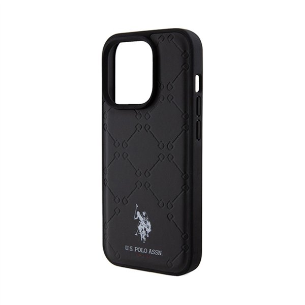 US Polo Assn Yoke Pattern - Case iPhone 15 Pro (black)