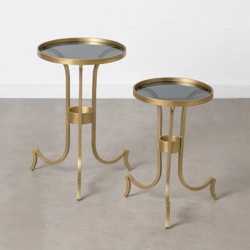 Set of 2 tables Kullattu Savustettu 38,5 x 38,5 x 61 cm (2 osaa)