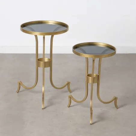 Set of 2 tables Kullattu Savustettu 38,5 x 38,5 x 61 cm (2 osaa)