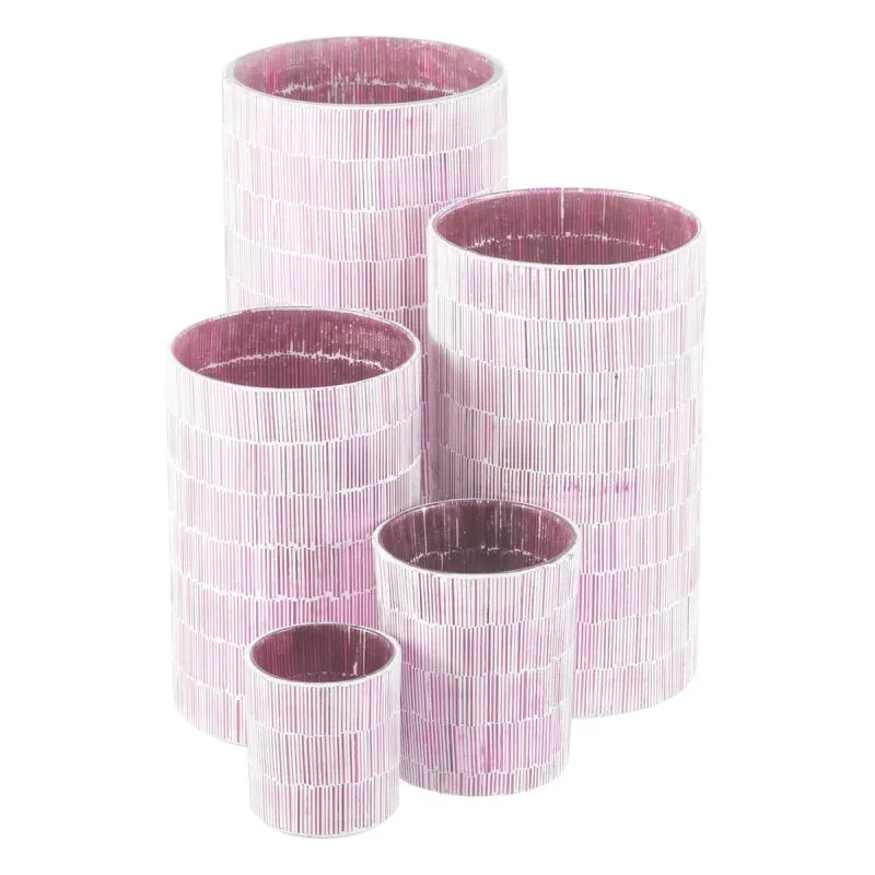 Kynttilänjalka Pinkki Kristalli Sementti 10 x 10 x 13 cm