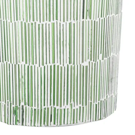 Candleholder Green Crystal Cement 10 x 10 x 13 cm