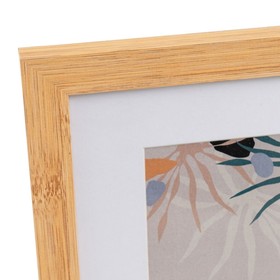 Photo frame White Natural Crystal MDF Wood