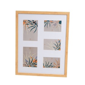 Photo frame White Natural Crystal MDF Wood