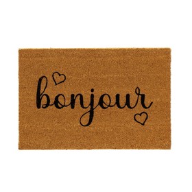 Дверной Коврик BONJOUR Коричневый Чёрный PVC Кокосовое волокно 60 x 40 x 1,5 cm