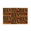 Doormat COEURS Brown Black Red PVC Coconut Fibre 60 x 40 x 1,5 cm