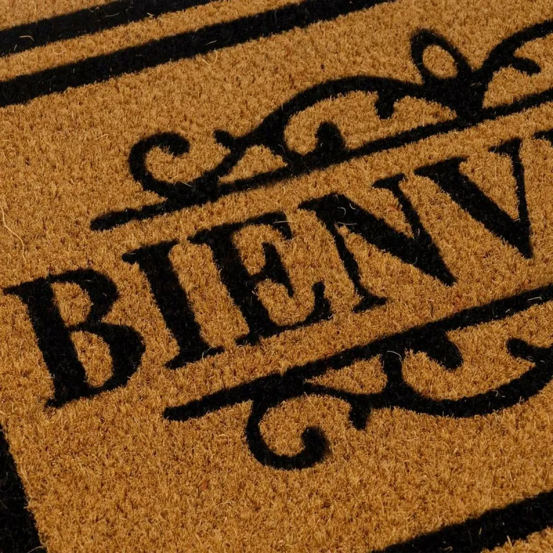 Kāju slaukāmais paklājs BIENVENUE Brūns Melns PVC Kokosriekstu šķiedra 60 x 40 x 1,5 cm