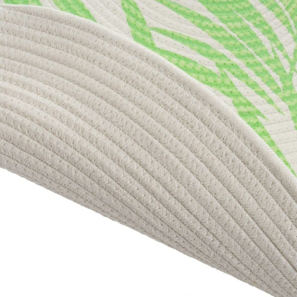 Carpet White Green 90 x 90 x 0,5 cm