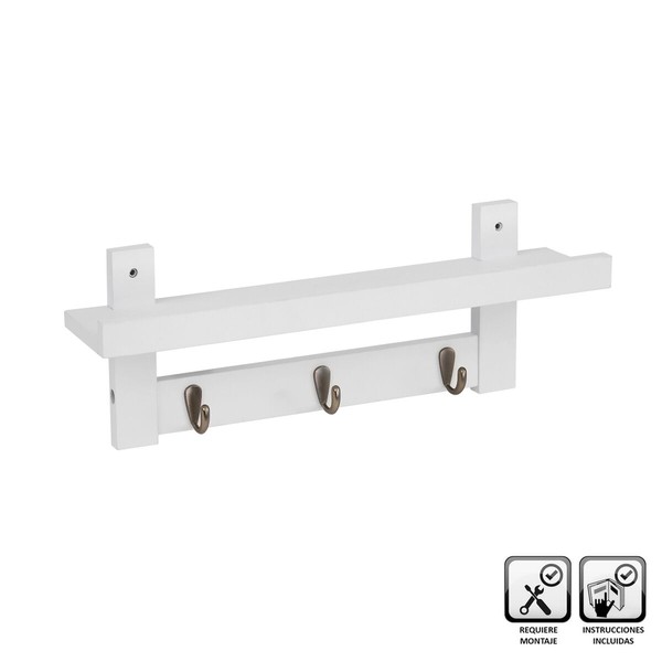 Shelve White Bamboo 49 x 12 x 18 cm