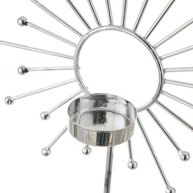 Candleholder White Silver Ceramic Iron 18,4 x 8,4 x 29,1 cm