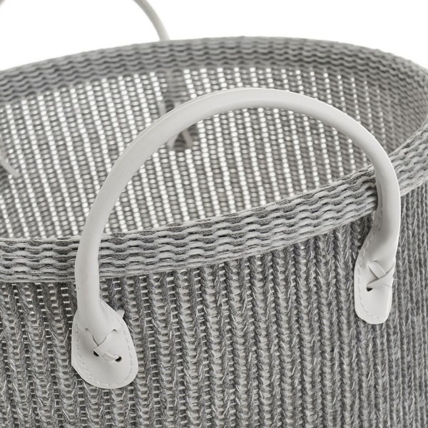 Multi-purpose basket White Grey Polyester (3 Units)