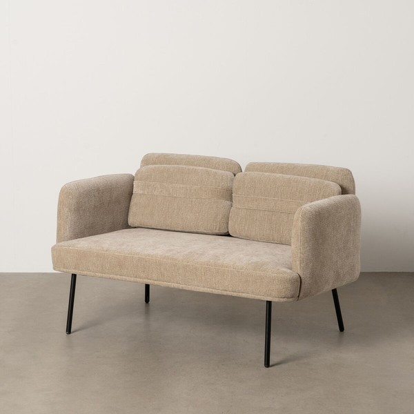 Sofa Black Beige 127 x 72 x 73 cm