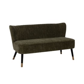 Sohva Musta Vihreä Kullattu 134 x 74 x 70 cm