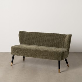 Sohva Musta Vihreä Kullattu 134 x 74 x 70 cm