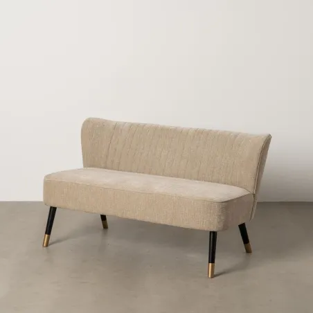 Sohva Musta Beige Kullattu 134 x 74 x 70 cm