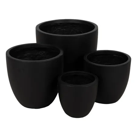 Set of Planters Black 44 x 44 x 41,5 cm (4 Units)
