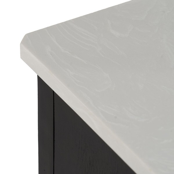 Sivupöytä MODS Valkoinen Musta Puu MDF 90 x 33 x 76 cm