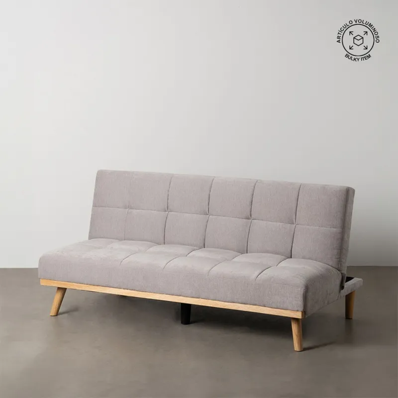 Izvelkams dīvāns Pelēks Dabisks 178 x 94 x 86 cm