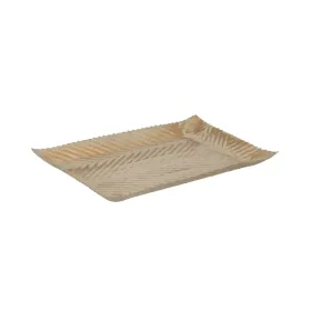 Dekoratīvs paplāte Bēšs Bronza 30 x 19 x 2 cm