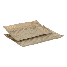 Dekoratīvs paplāte Bēšs Bronza 30 x 19 x 2 cm