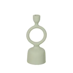 Candleholder Light Green Iron 9 x 7 x 25 cm