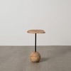 Side table Black Natural 35 x 35 x 60 cm