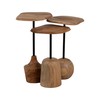 Side table Black Natural 35 x 35 x 60 cm