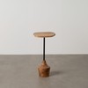 Side table Black Natural 35 x 35 x 65 cm