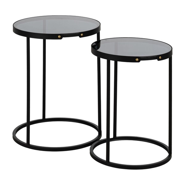 Set of 2 tables Musta 46 x 46 x 60 cm (2 osaa)