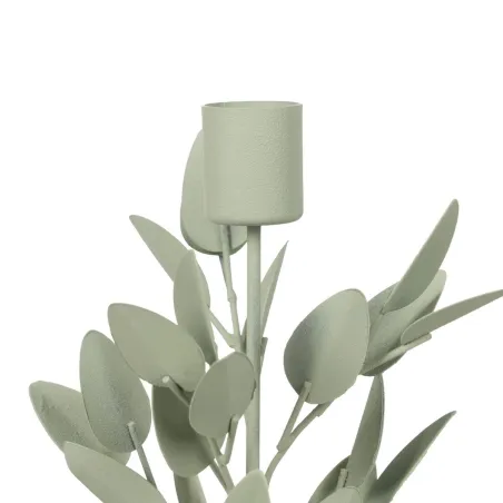 Candleholder Light Green Iron 8 x 8 x 29 cm