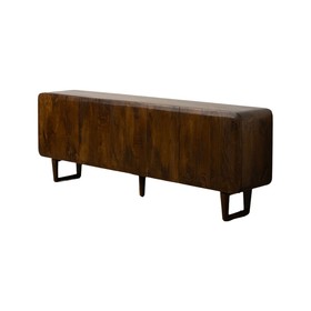 Sivupöytä Ruskea Musta Mangopuu 234 x 44 x 86 cm