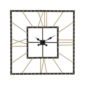 Настенное часы Чёрный Позолоченный Железо 80 x 3,5 x 80 cm