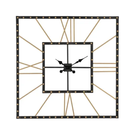 Sienas pulkstenis Melns Bronza Dzelzs 80 x 3,5 x 80 cm