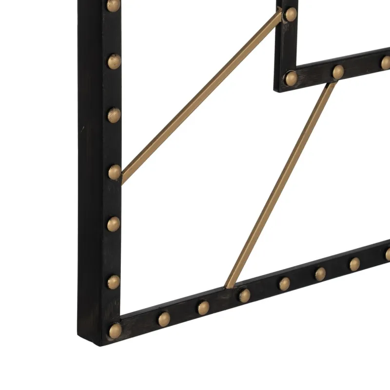 Wall Clock Black Golden Iron 80 x 3,5 x 80 cm