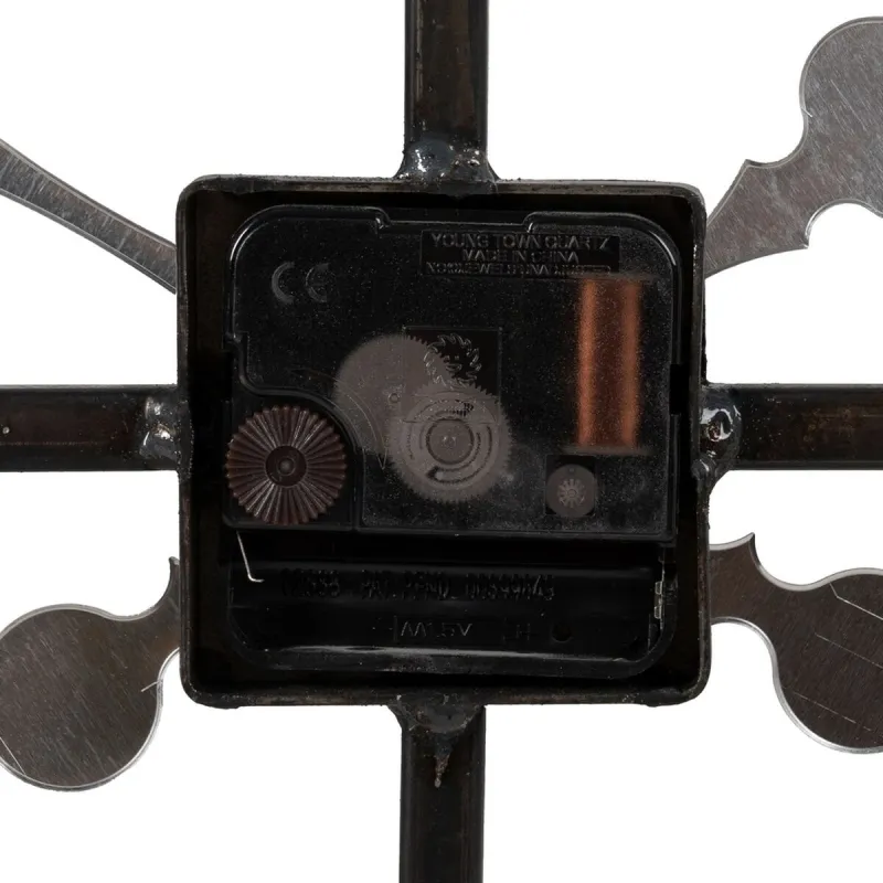 Wall Clock Black Golden Iron 80 x 3,5 x 80 cm