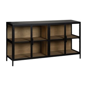 Display Stand Black Natural 150 x 38 x 80 cm