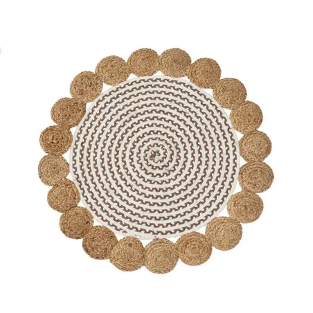 Carpet NATUR V White Natural 90 x 90 x 1 cm
