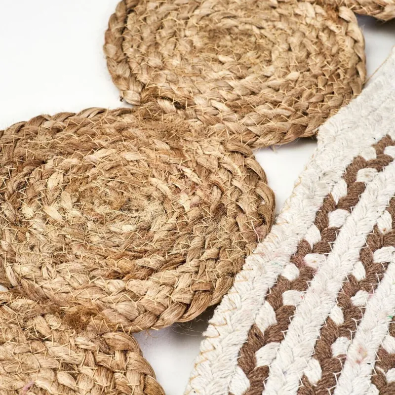 Carpet NATUR V White Natural 90 x 90 x 1 cm