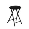taburete Melns Poliuretāns PVC Dzelzs 30 x 30 x 45 cm