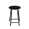 Stool Black Polyurethane PVC Iron 30 x 30 x 45 cm