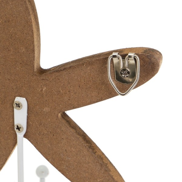 Wall mounted coat hanger Sininen Valkoinen Luonnollinen Metalli Rauta Puu MDF 30 x 5 x 19 cm